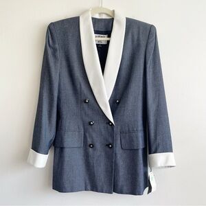 New Vintage Old money dead stock linen blazer coat preppy equestrian sailor 4